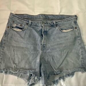 Levi's 501 Blue Jean Shorts Distressed Cut-Off Style